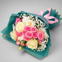 Букет из роз и эустомы «Симпатия» — вид 3